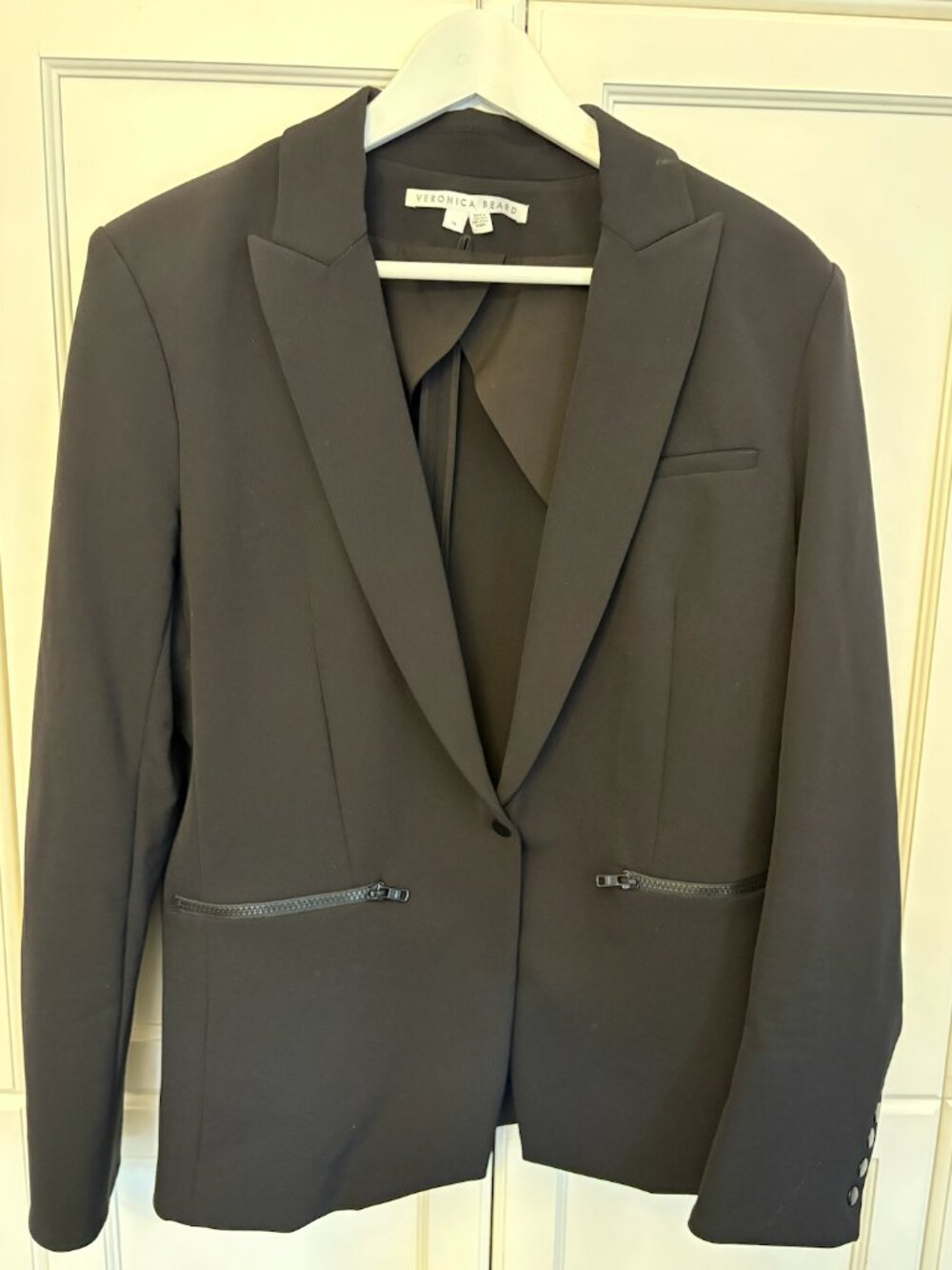 Veronica Beard Iconic Scuba Blazer in Black Size 14